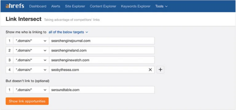 AHREF SEO Tools Dashboard