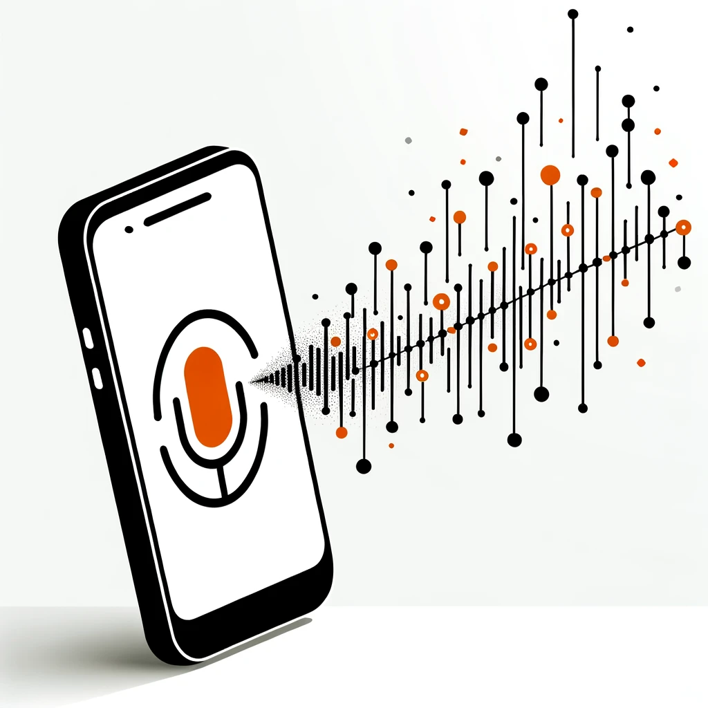 phone with a stylized sound wave representing marketing communication