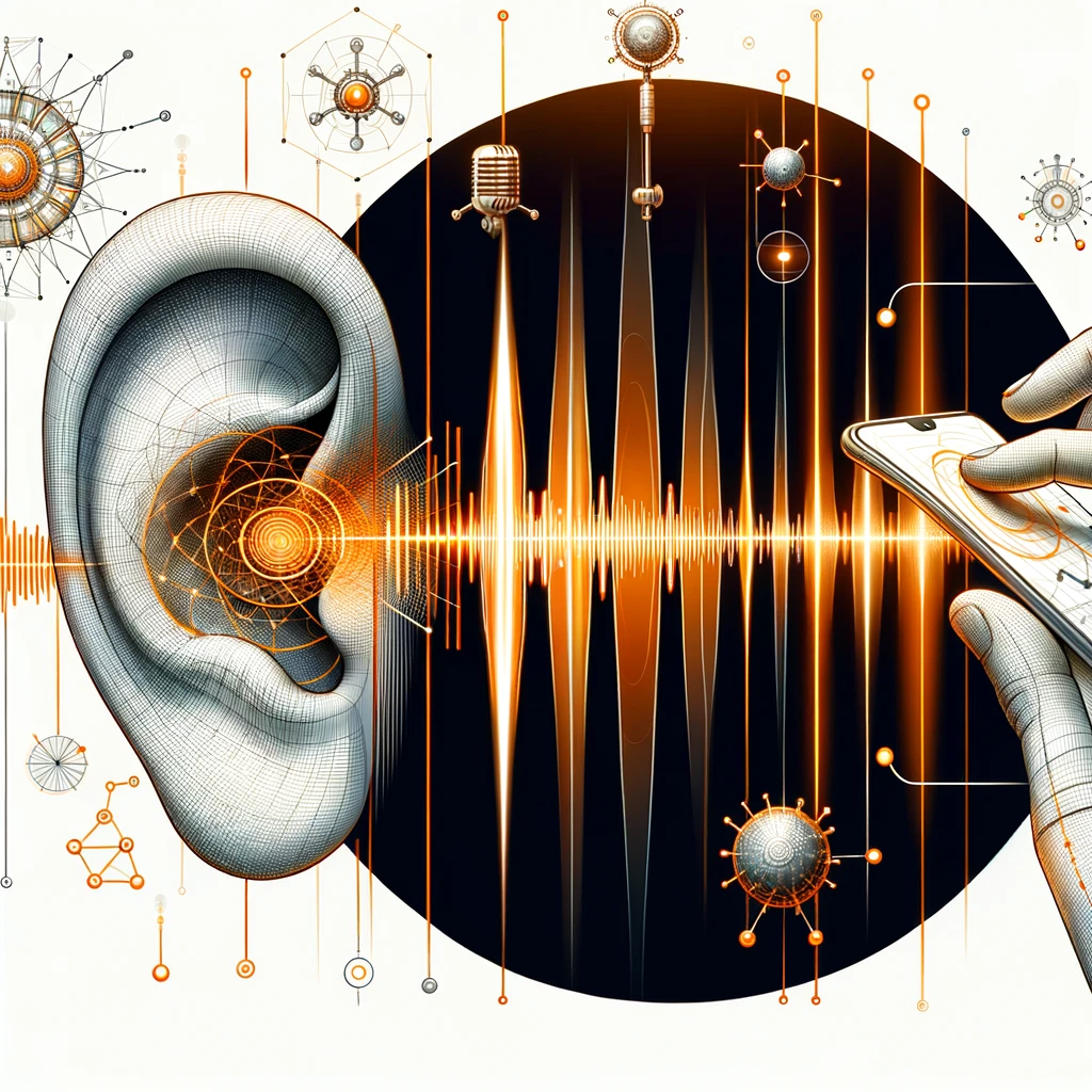 concept of sound transmission from a phone to a person's ear - call tracking marketing strategy