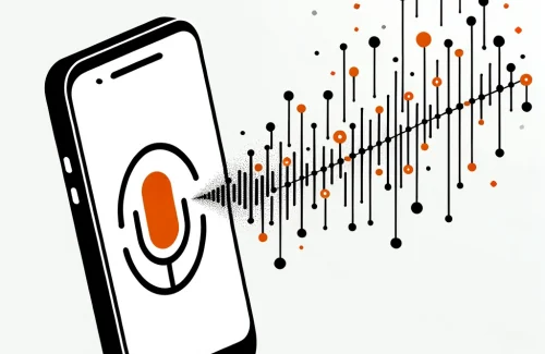 phone with a stylized sound wave representing marketing communication