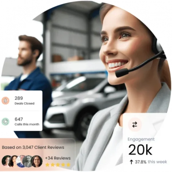 Convirza Call Tracking for Automotive Companies Women in Auto Shop representing customer service and call tracking