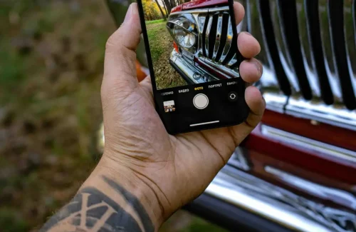 Taking video of a car