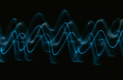 futuristic technology waves